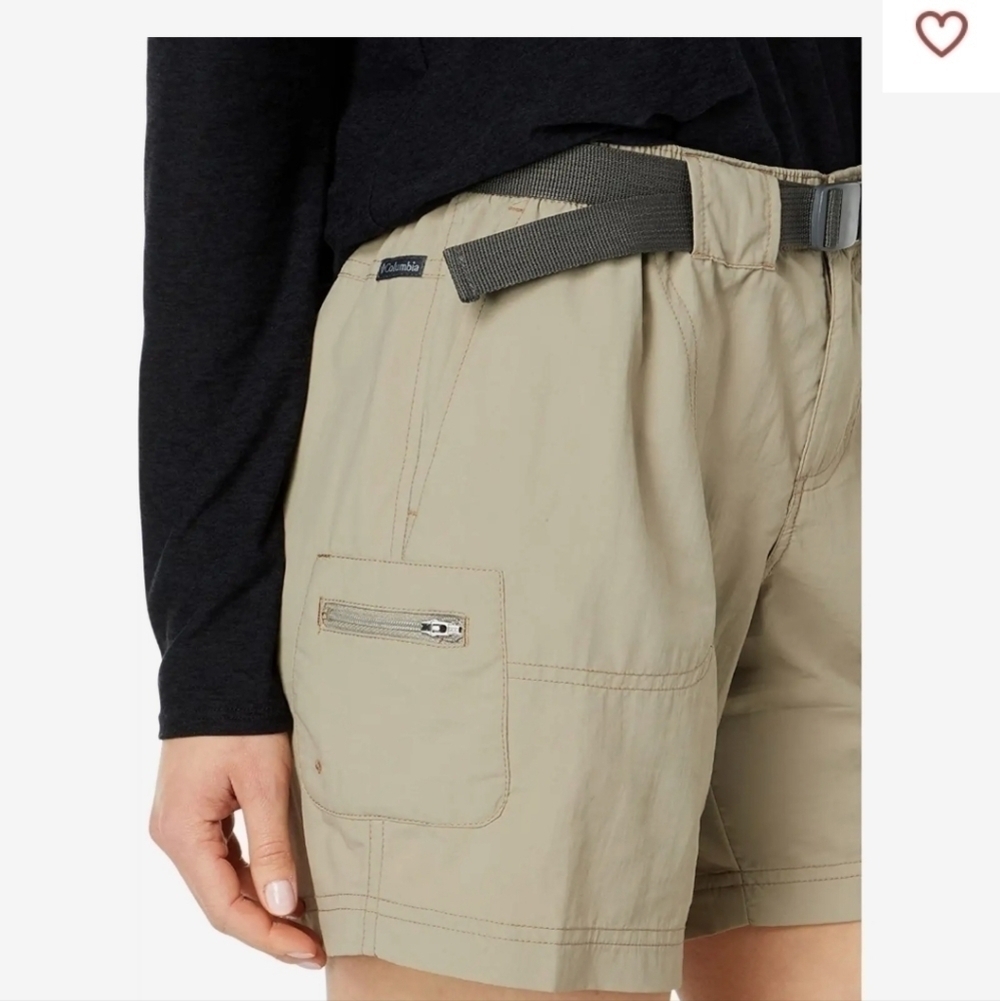 NWT Columbia Sandy River Cargo Shorts in Tusk with Belt, Size Small - Picture 6 of 16